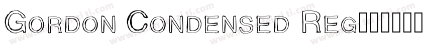 Gordon Condensed Reg字体转换